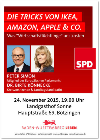 Plakat Peter Simon zu den Tricks der Großkonzerne